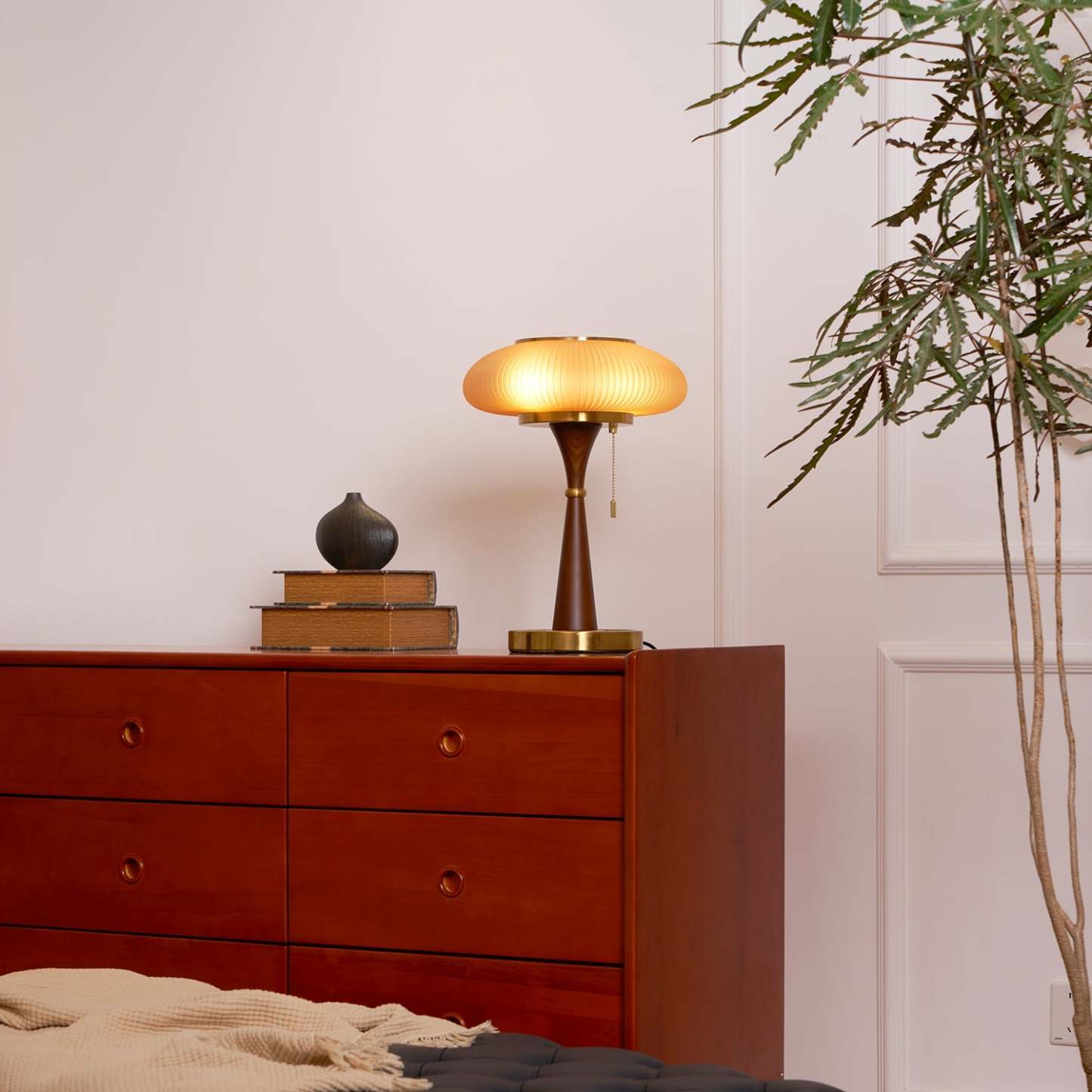 Drift Wood and Glass Table Lamp