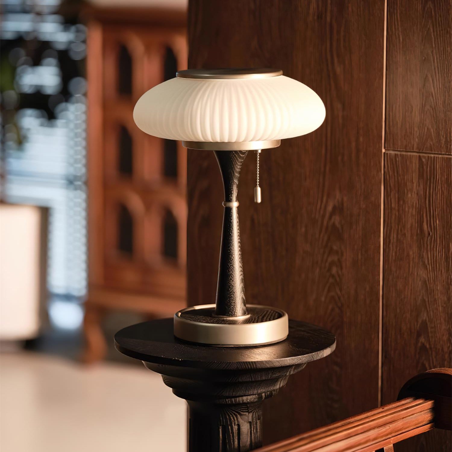Drift Wood and Glass Table Lamp