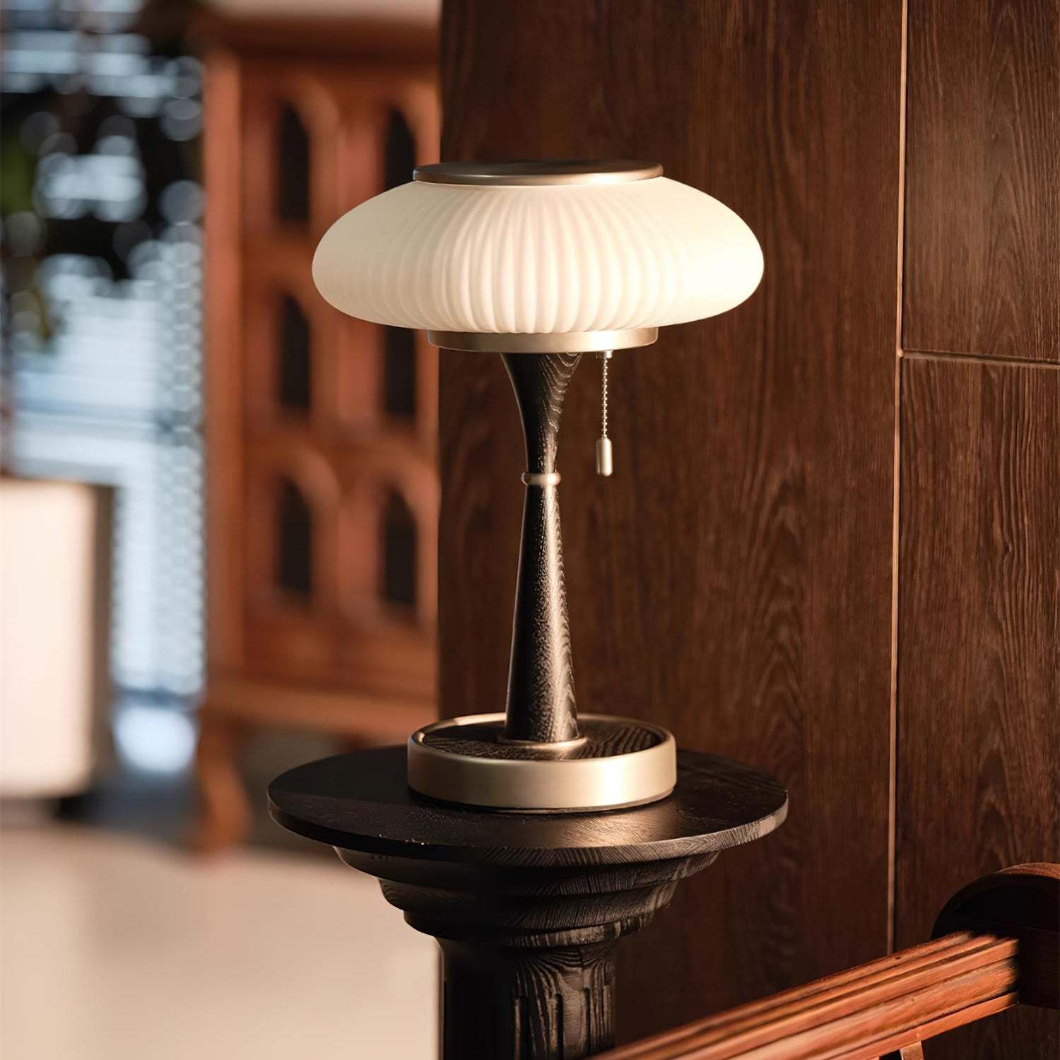 Drift Wood and Glass Table Lamp