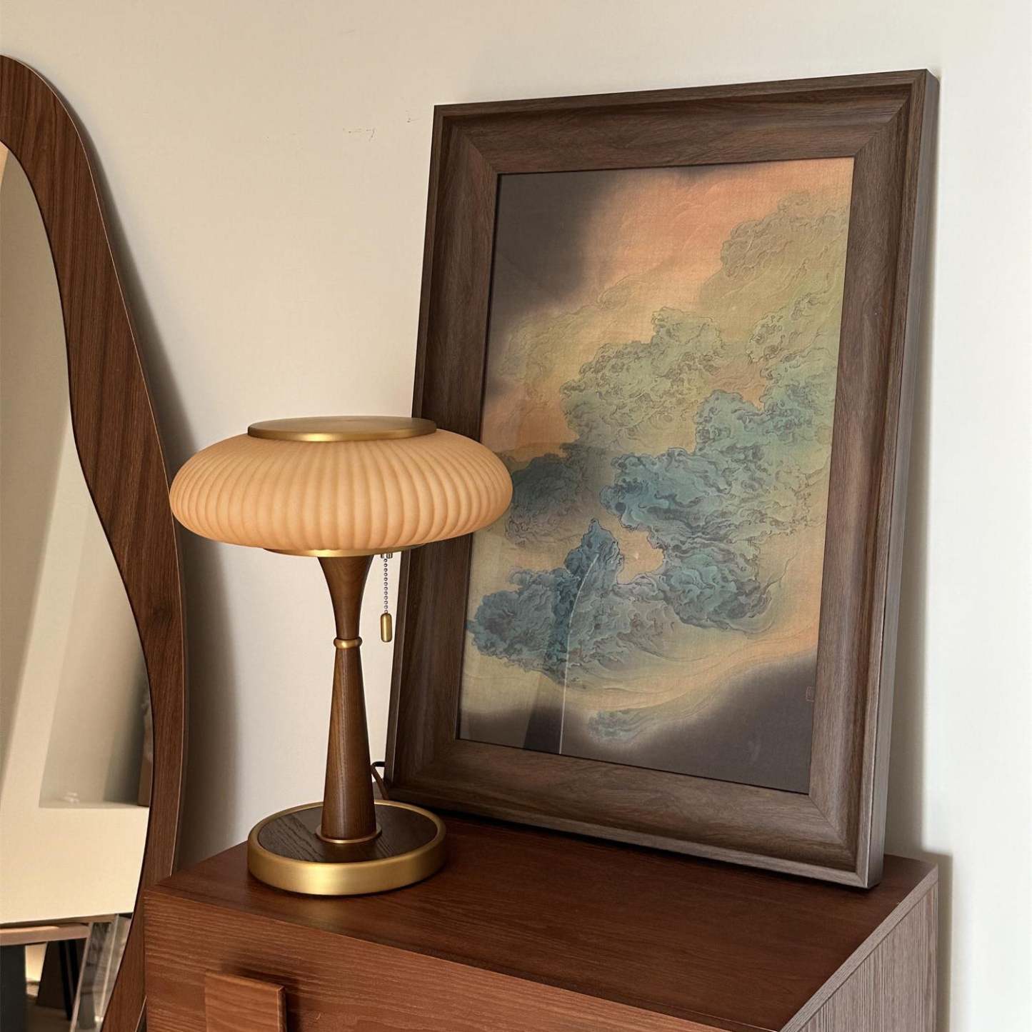 Drift Wood and Glass Table Lamp