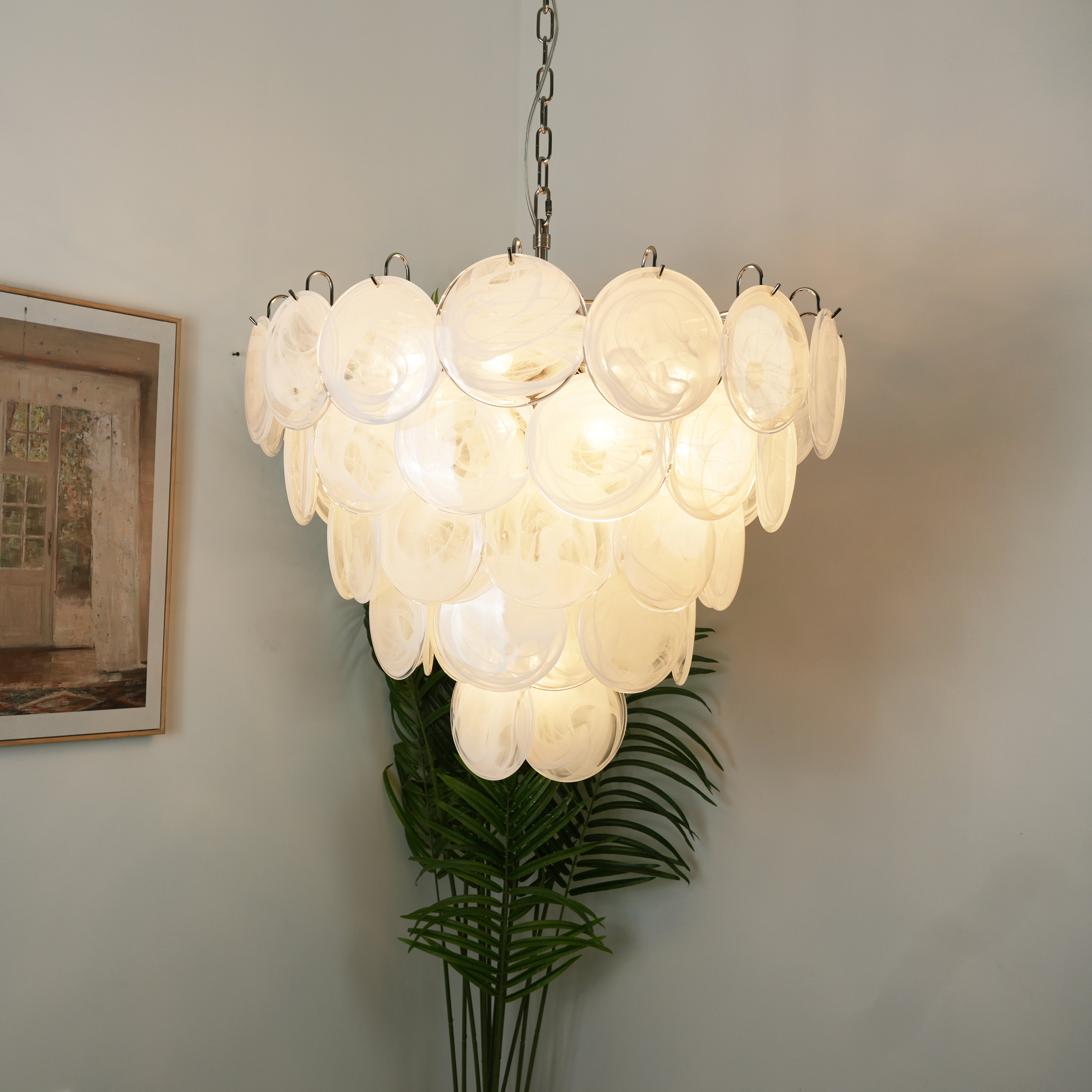 Verona Murano Glass Disc Chandelier