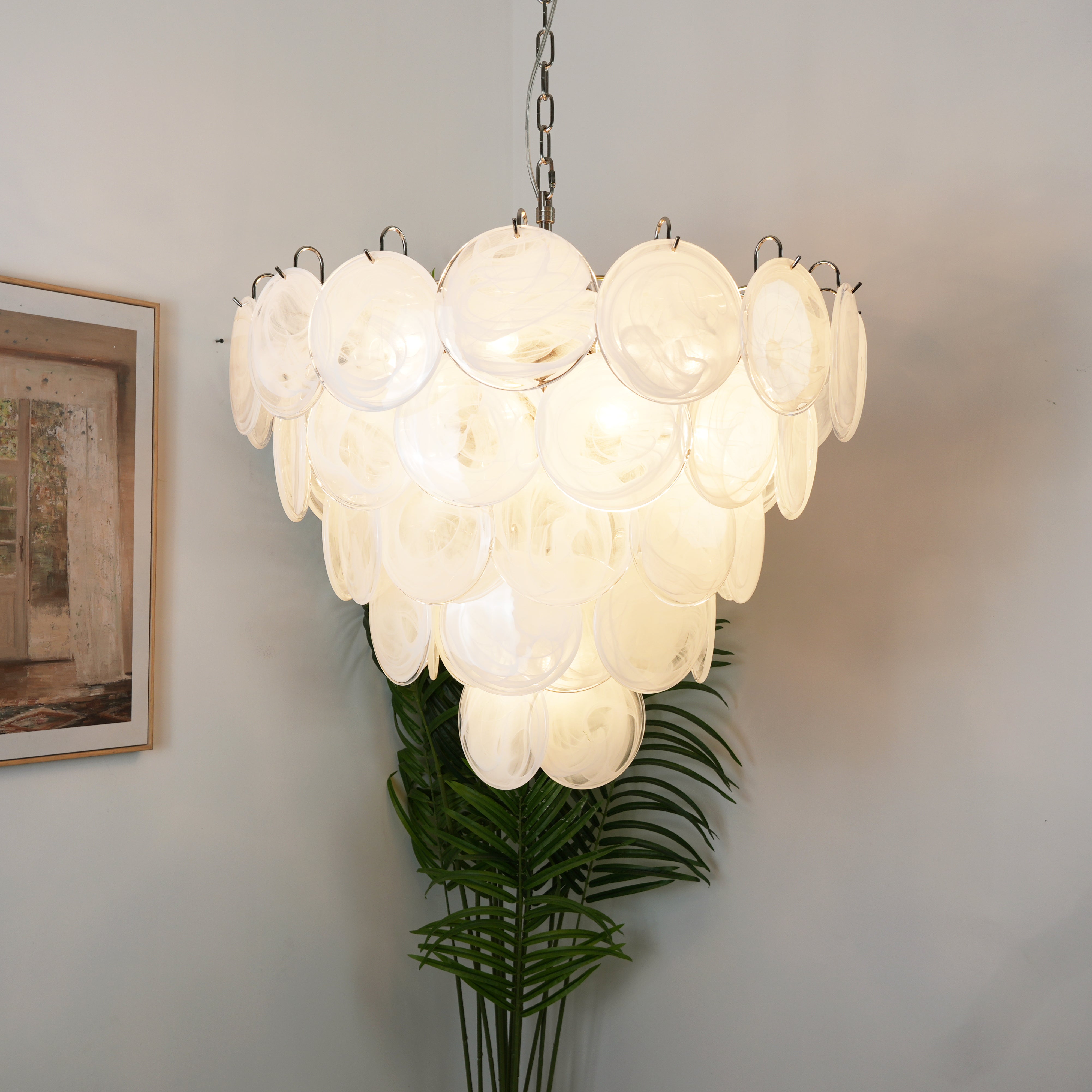 Verona Murano Glass Disc Chandelier
