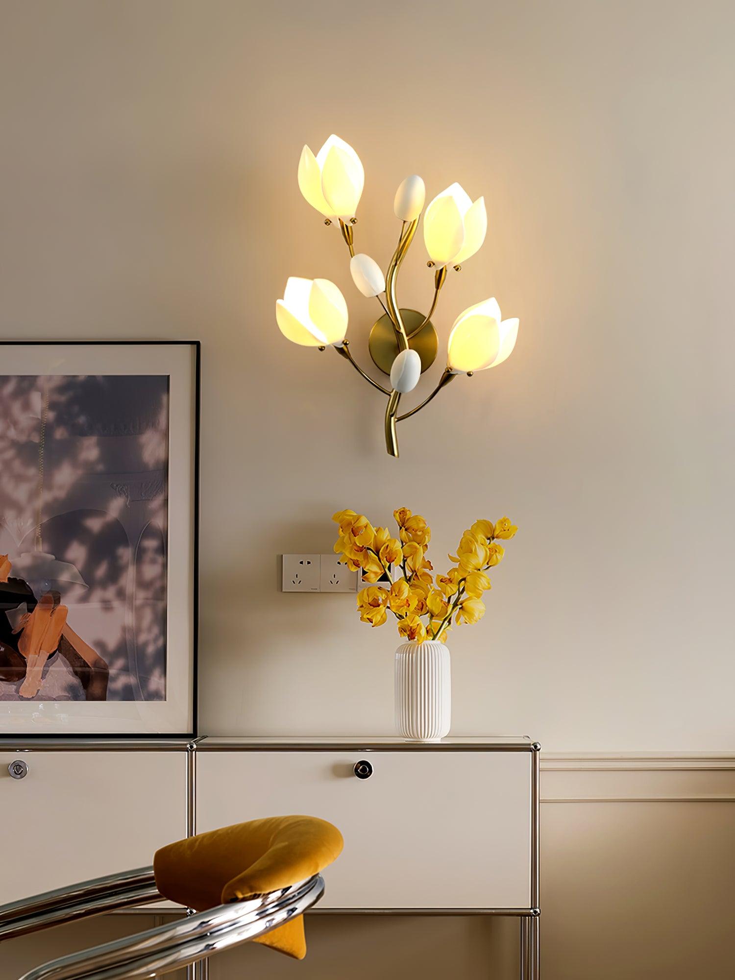 Porcelain Magnolia Aplique