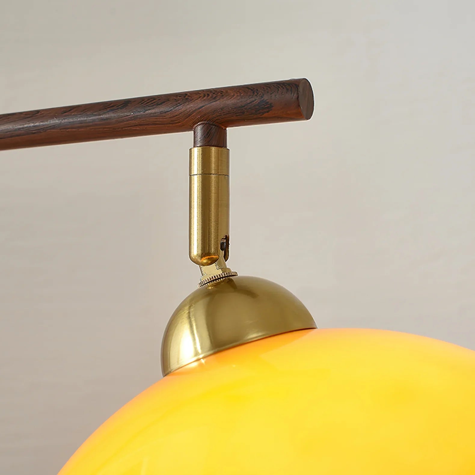 Retro Glass Dome Metal Floor Lamp With Table
