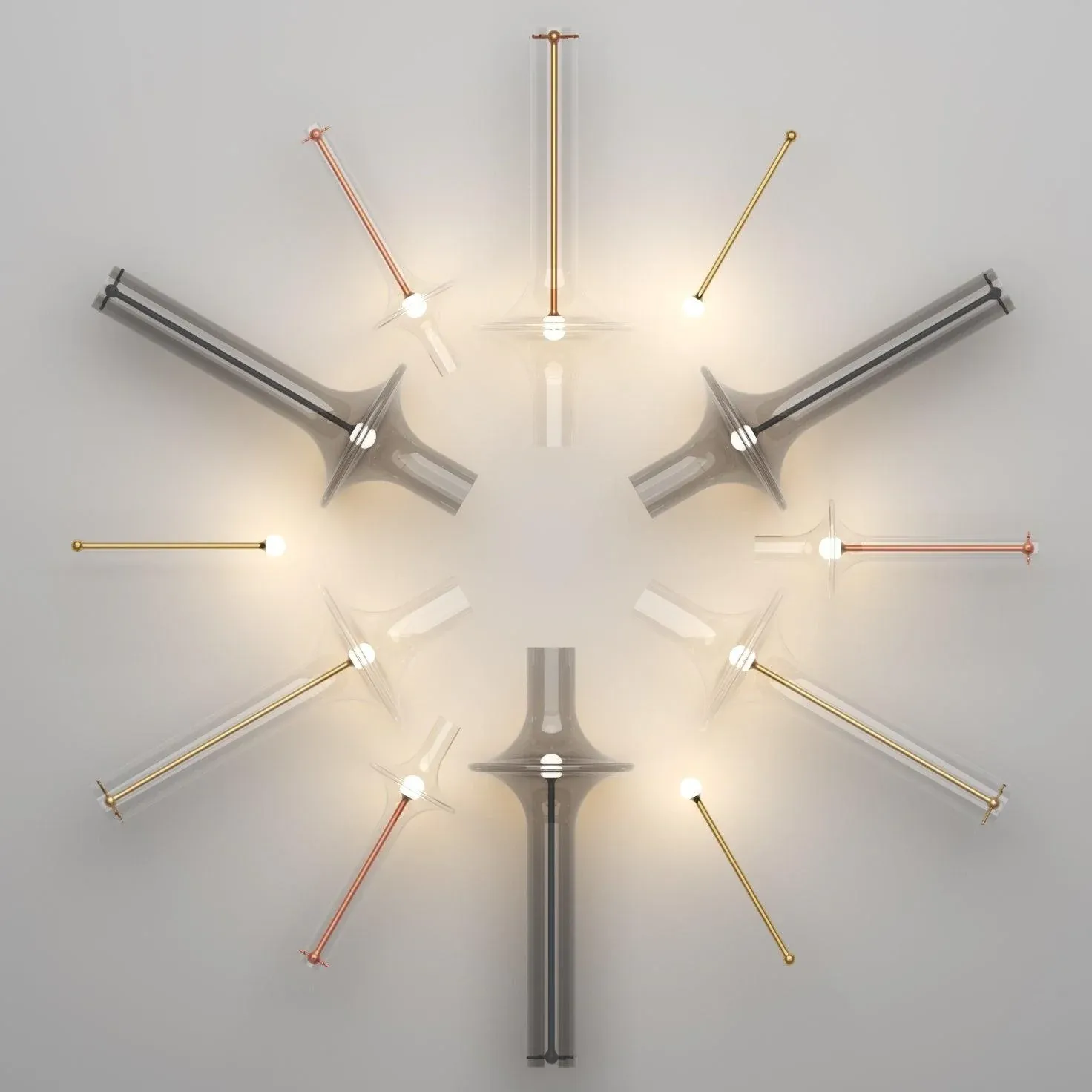 Hailie Minimalism Glass  Metal Pendant Light Bedroom Living Room