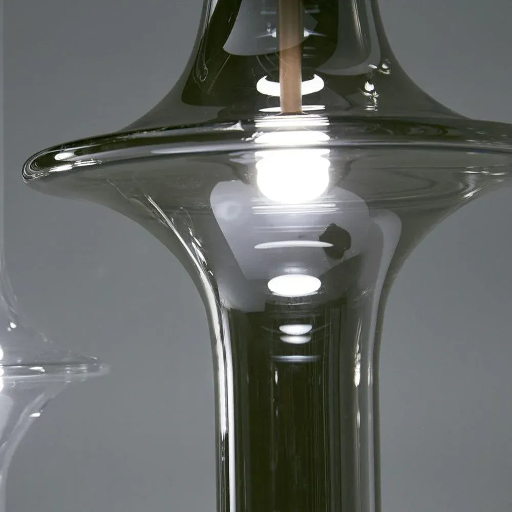 Hailie Minimalism Glass  Metal Pendant Light Bedroom Living Room