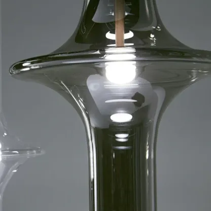 Hailie Minimalism Glass  Metal Pendant Light Bedroom Living Room