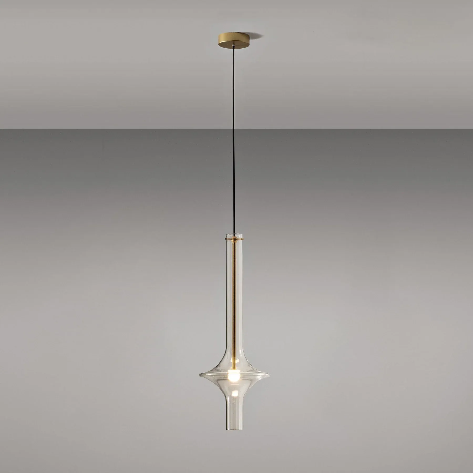 Hailie Minimalism Glass  Metal Pendant Light Bedroom Living Room
