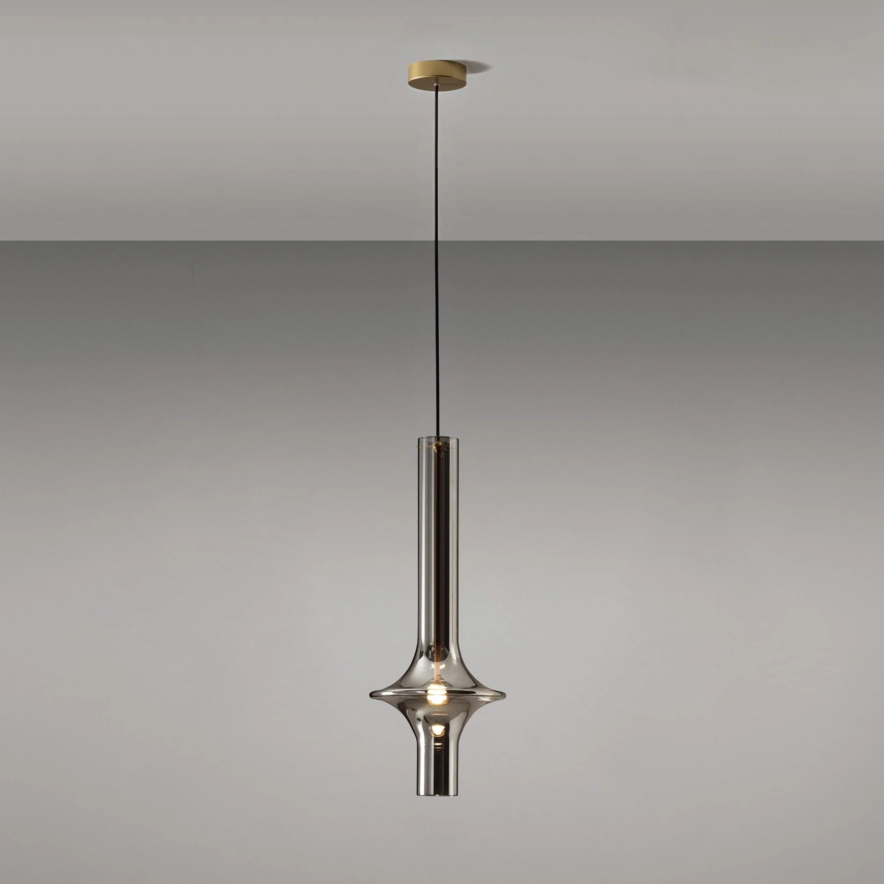 Hailie Minimalism Glass  Metal Pendant Light Bedroom Living Room