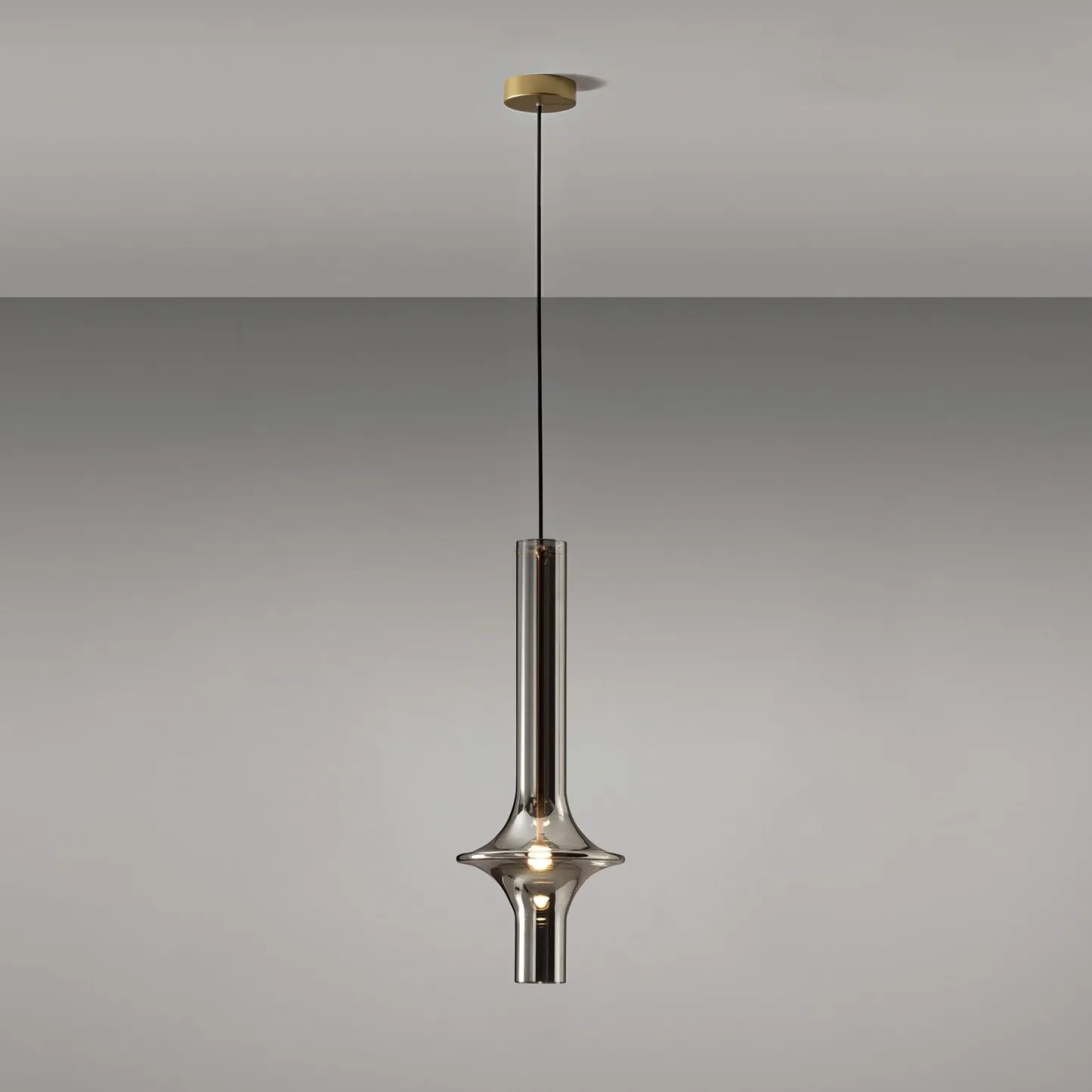 Hailie Minimalism Glass  Metal Pendant Light Bedroom Living Room