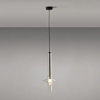 Hailie Minimalism Glass  Metal Pendant Light Bedroom Living Room