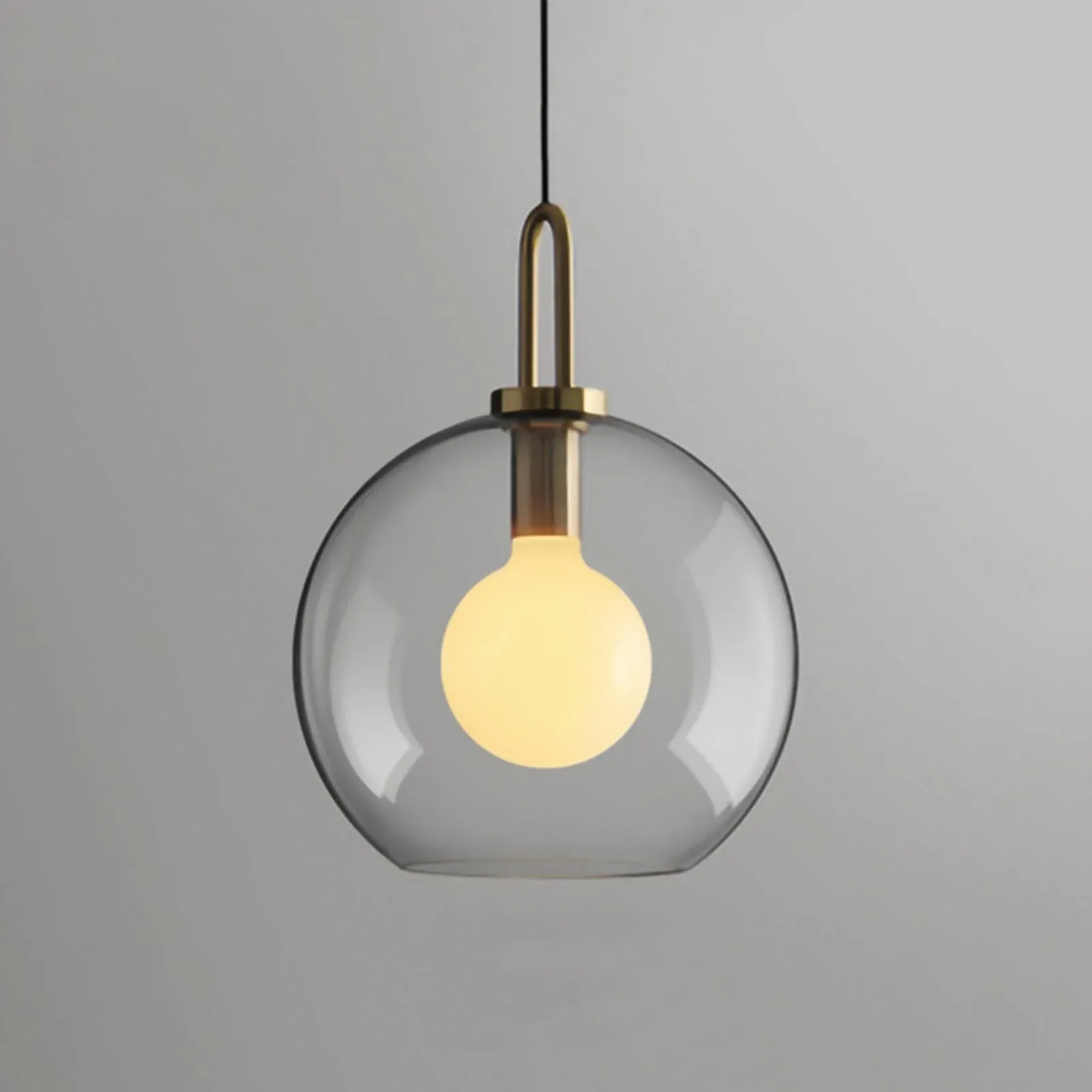 Hailie Modern Round Glass Pendant Light Bedroom Hallway Living Room