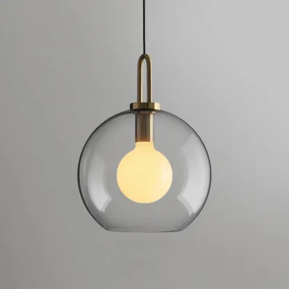 Hailie Modern Round Glass Pendant Light Bedroom Hallway Living Room