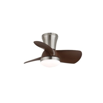 Ventilador de techo Luvora minimalista de madera con luz, otro ángulo