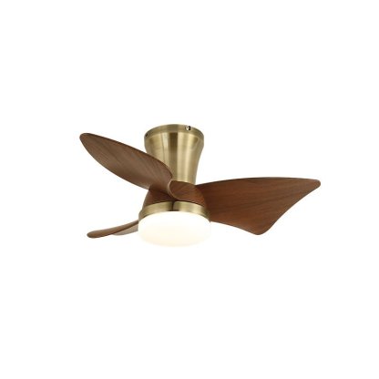 Ventilador de techo Luvora minimalista de madera con luz, varios tamaños de modelo