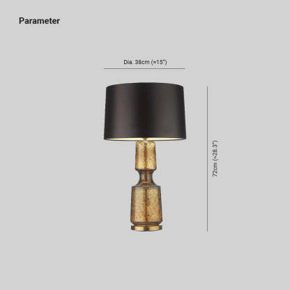 Drift Retro Glass Table Lamp Brass