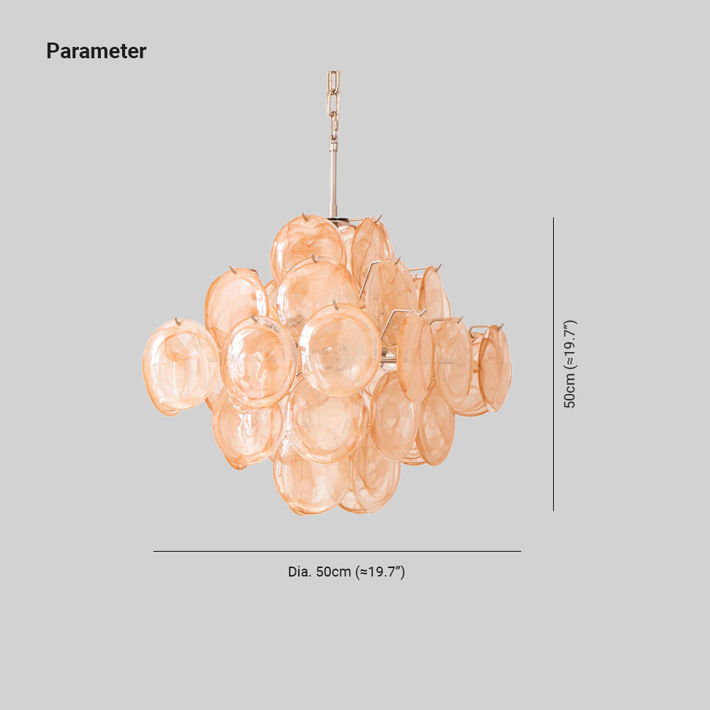 Verona Apricot Glass Chandelier