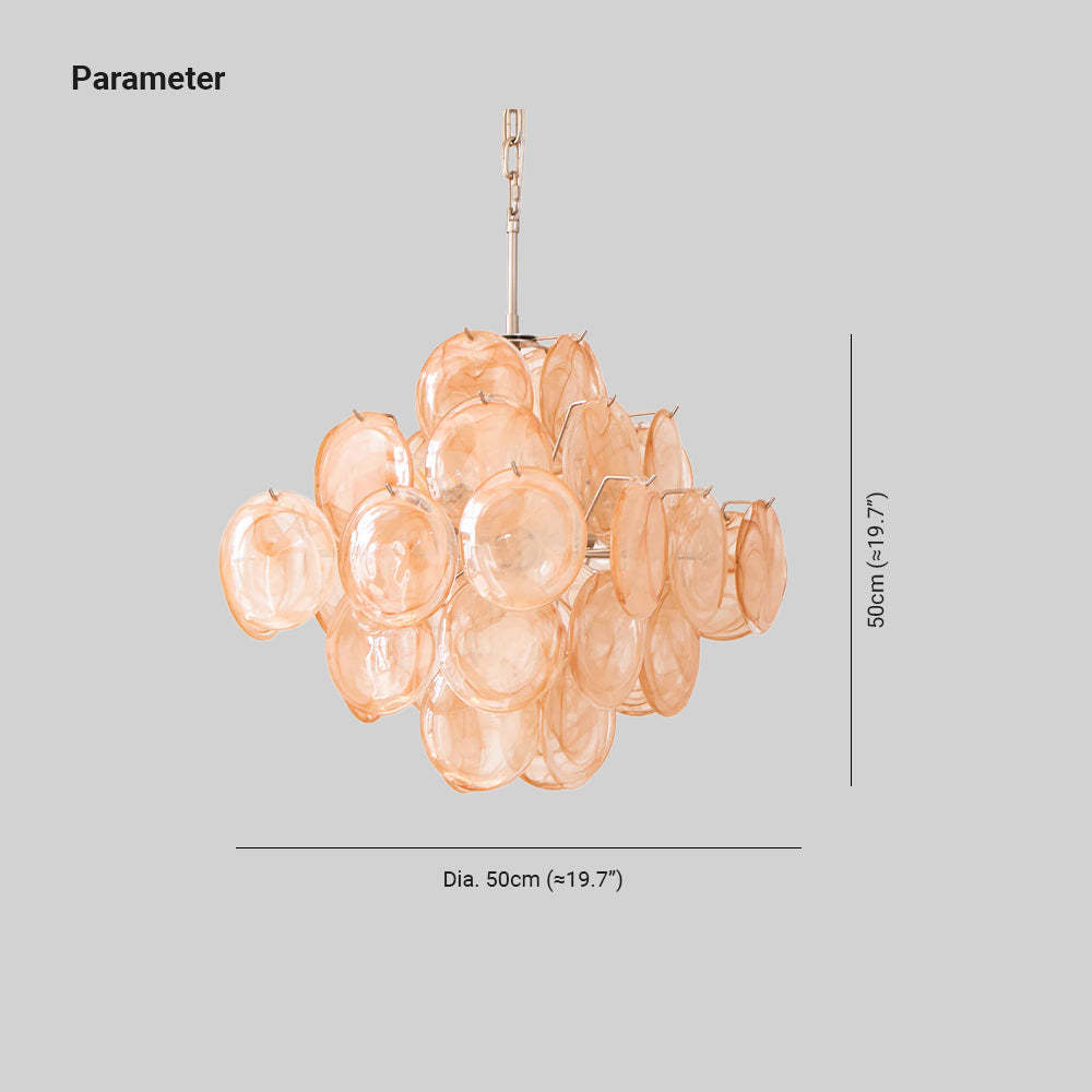 Verona Apricot Glass Chandelier