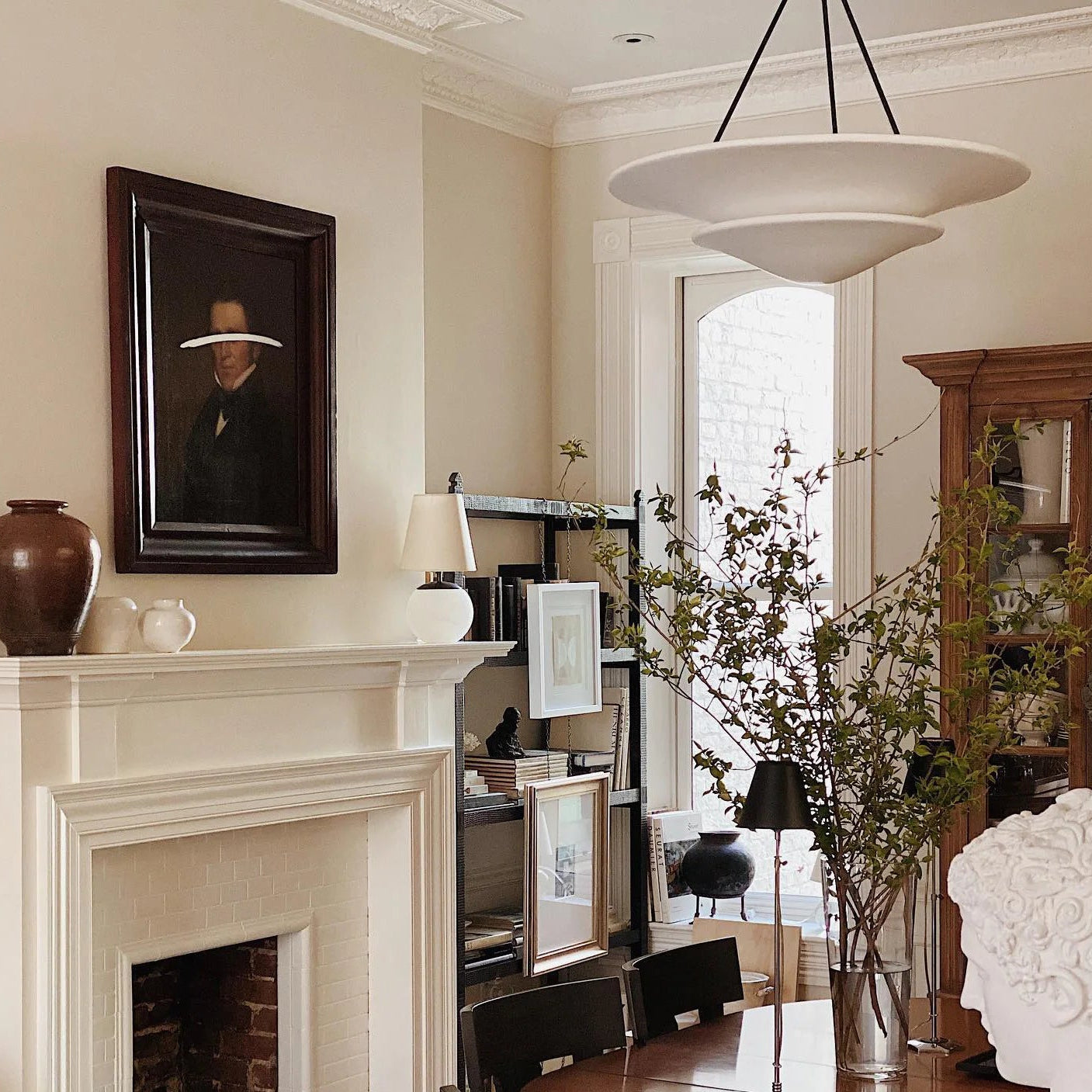 Retro Plaster Brass Chandelier