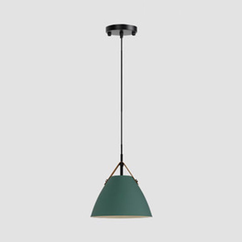 Morandi Moderno LED Lámpara Colgante Negro Gris Blanco Rosa Azul Verde Residencial Dormitorio Metal