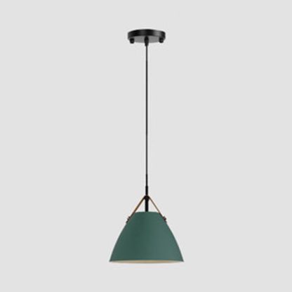 Morandi Moderno LED Lámpara Colgante Negro Gris Blanco Rosa Azul Verde Residencial Dormitorio Metal