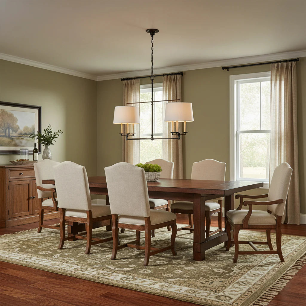 Axis Fabric Brass Chandelier
