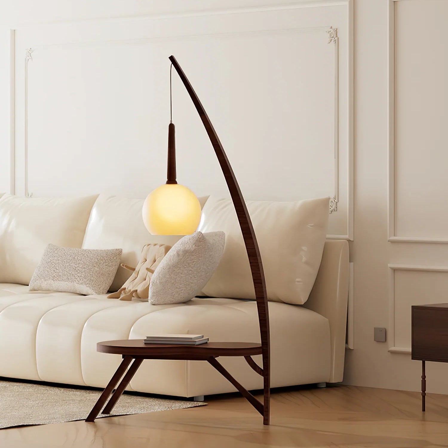 Drift Solid Wood Coffee Table Floor Lamp