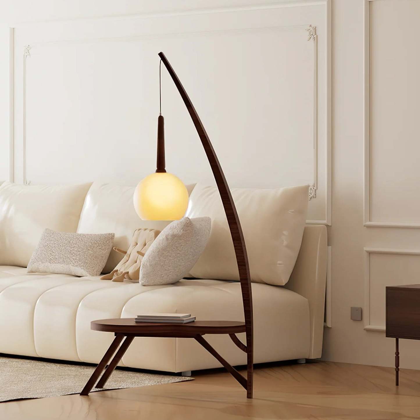 Drift Solid Wood Coffee Table Floor Lamp