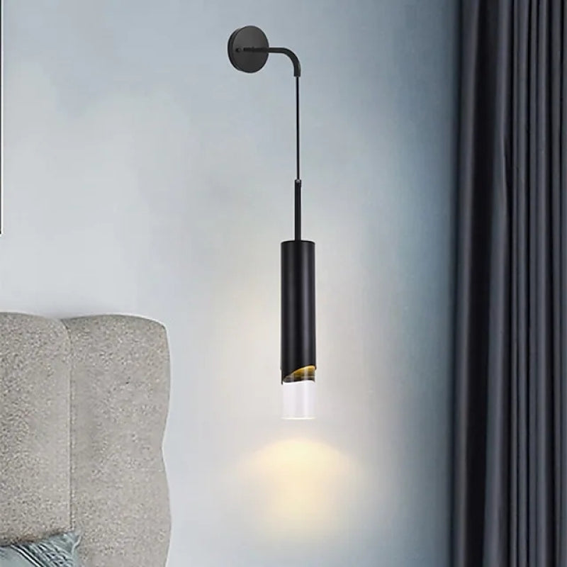 Edge Minimalista LED Lámpara Colgante Oro/Negro Dormitorio