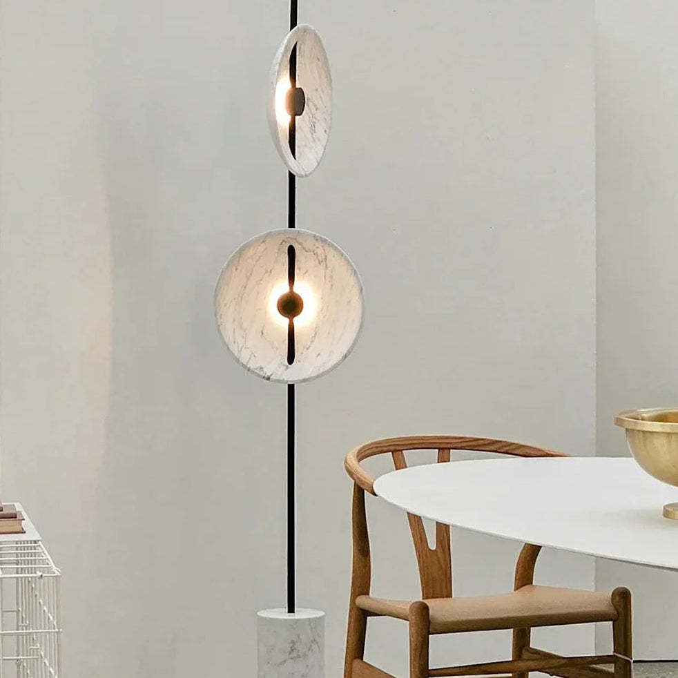 Dune Marble Round Resin Floor Lamp