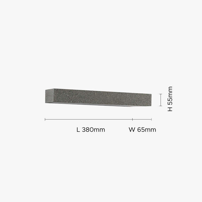 Edge Moderno Rectangular Metal/Acrílico LED Aplique de Pared Exterior Negro/Blanco