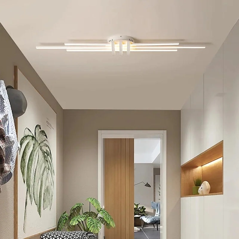 Edge Moderno LED Lámpara de Techo Blanco/ Negro Comedor/Dormitorio/ Sala de Estar Corredor Metal y Silicona