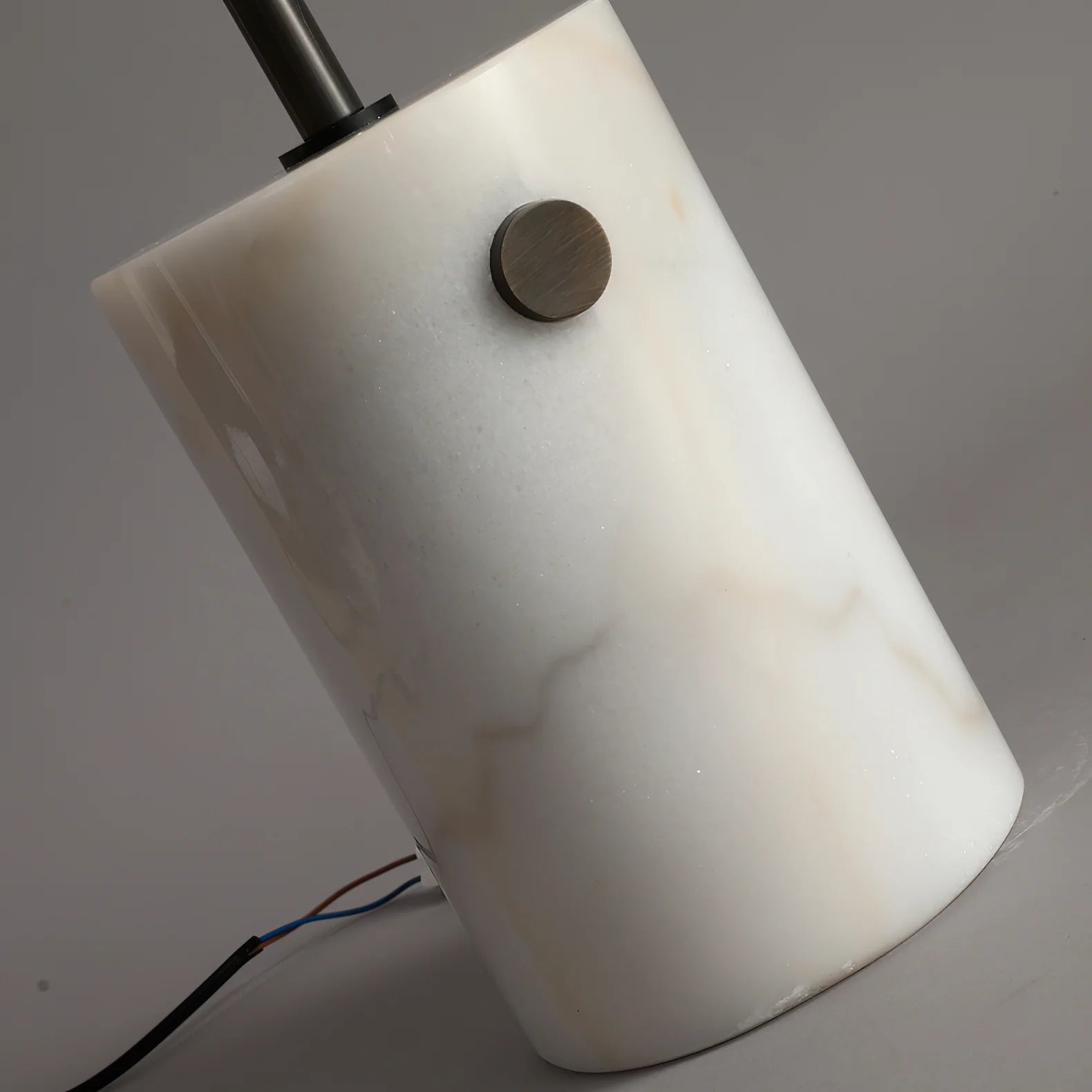 Axis Minimalist Alabaster Brass Floor Lamp
