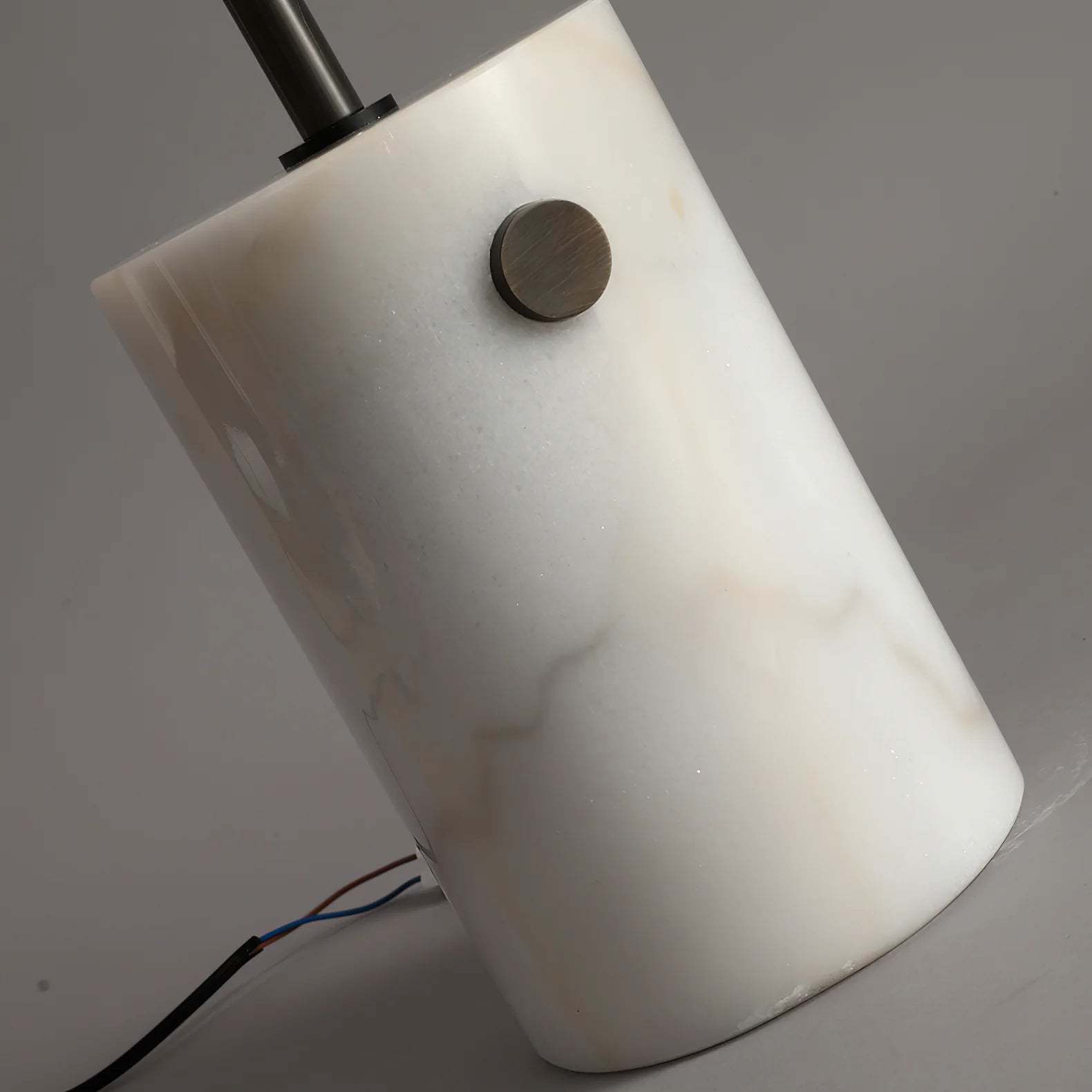 Axis Minimalist Alabaster Brass Floor Lamp