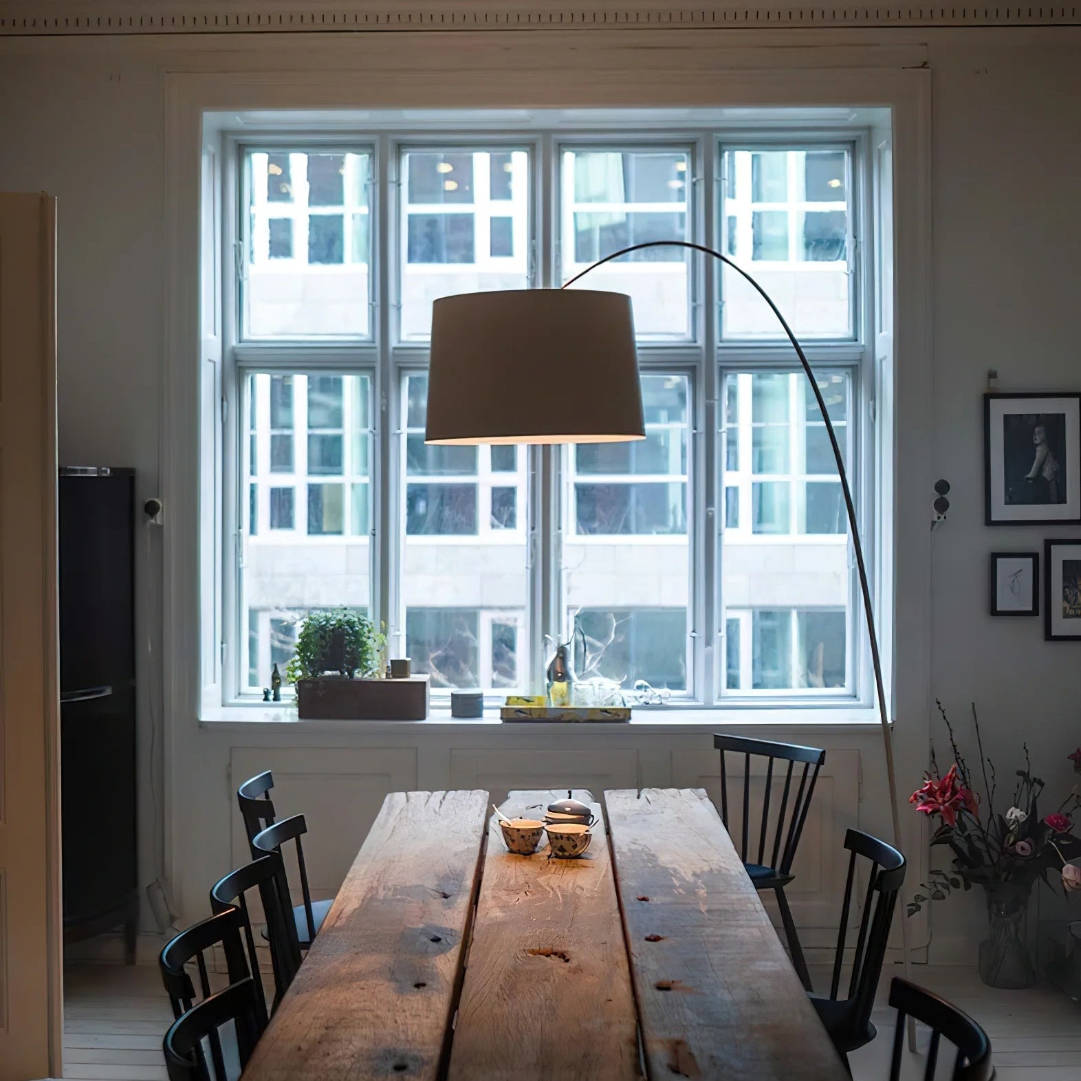 Axis Curved Drum Shade Floor Lamp