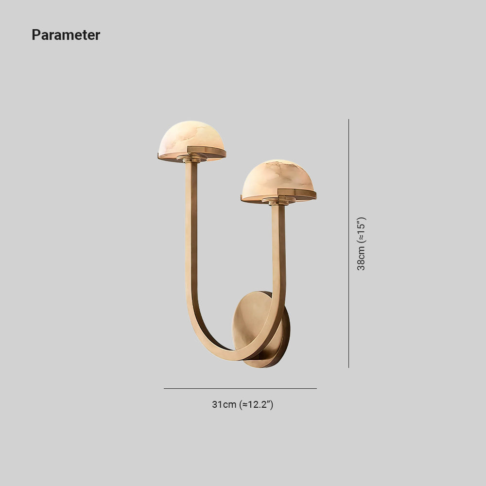 Halo Mushroom Alabaster Wall Light