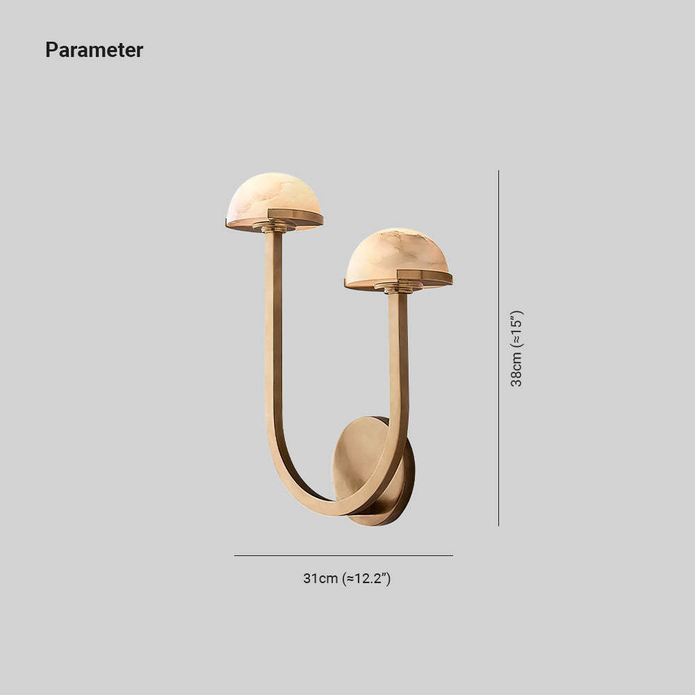 Halo Mushroom Alabaster Wall Light