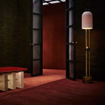 Retro Lantern Glass Floor Lamp