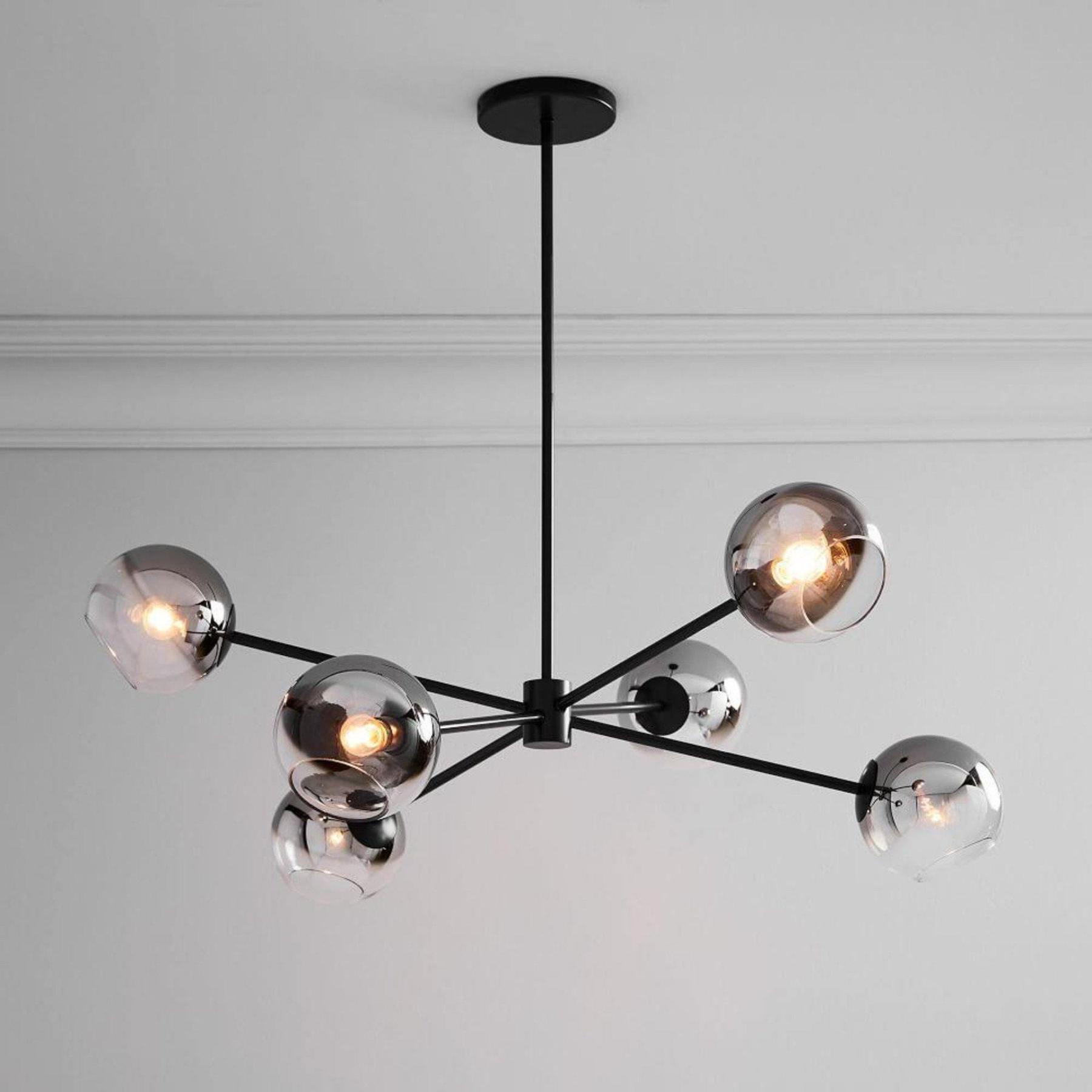 Axis Geometric Smoked Glass Chandelier
