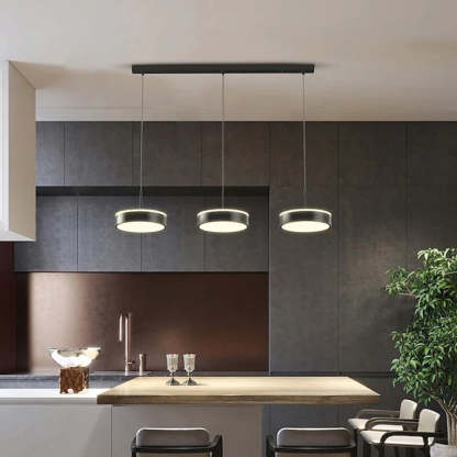 Raheel Simple Círcula Metal/Acrílico Lámpara Colgante Negra/Oro