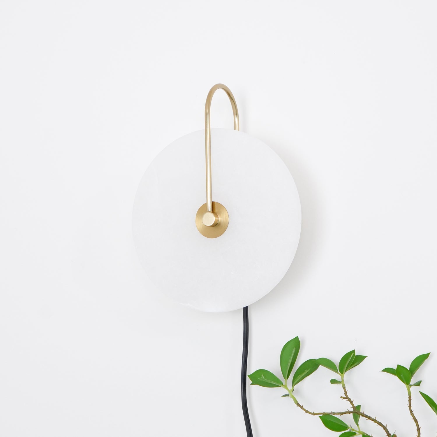 Dune Alabaster LED Plug-In Wall Light