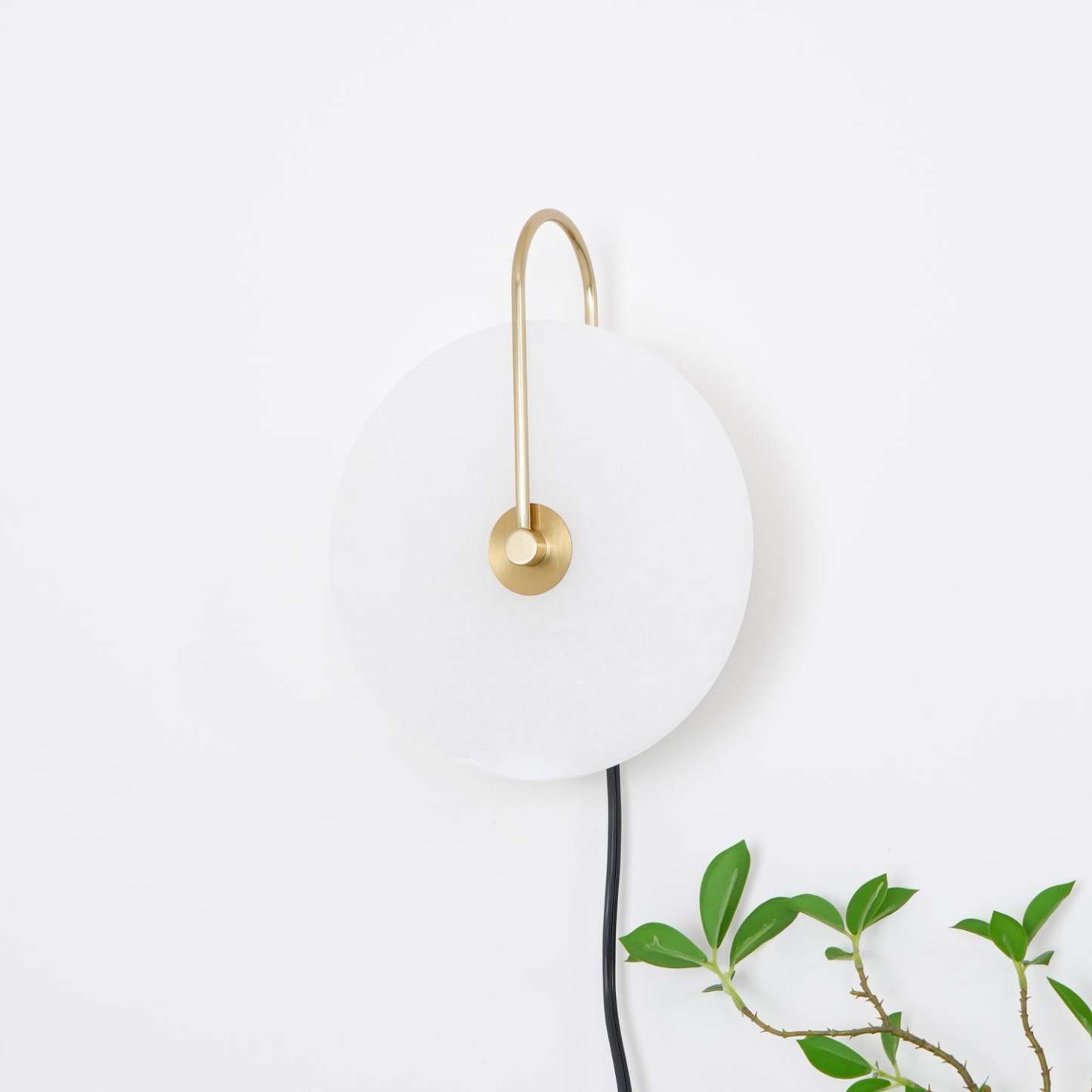 Dune Alabaster LED Plug-In Wall Light