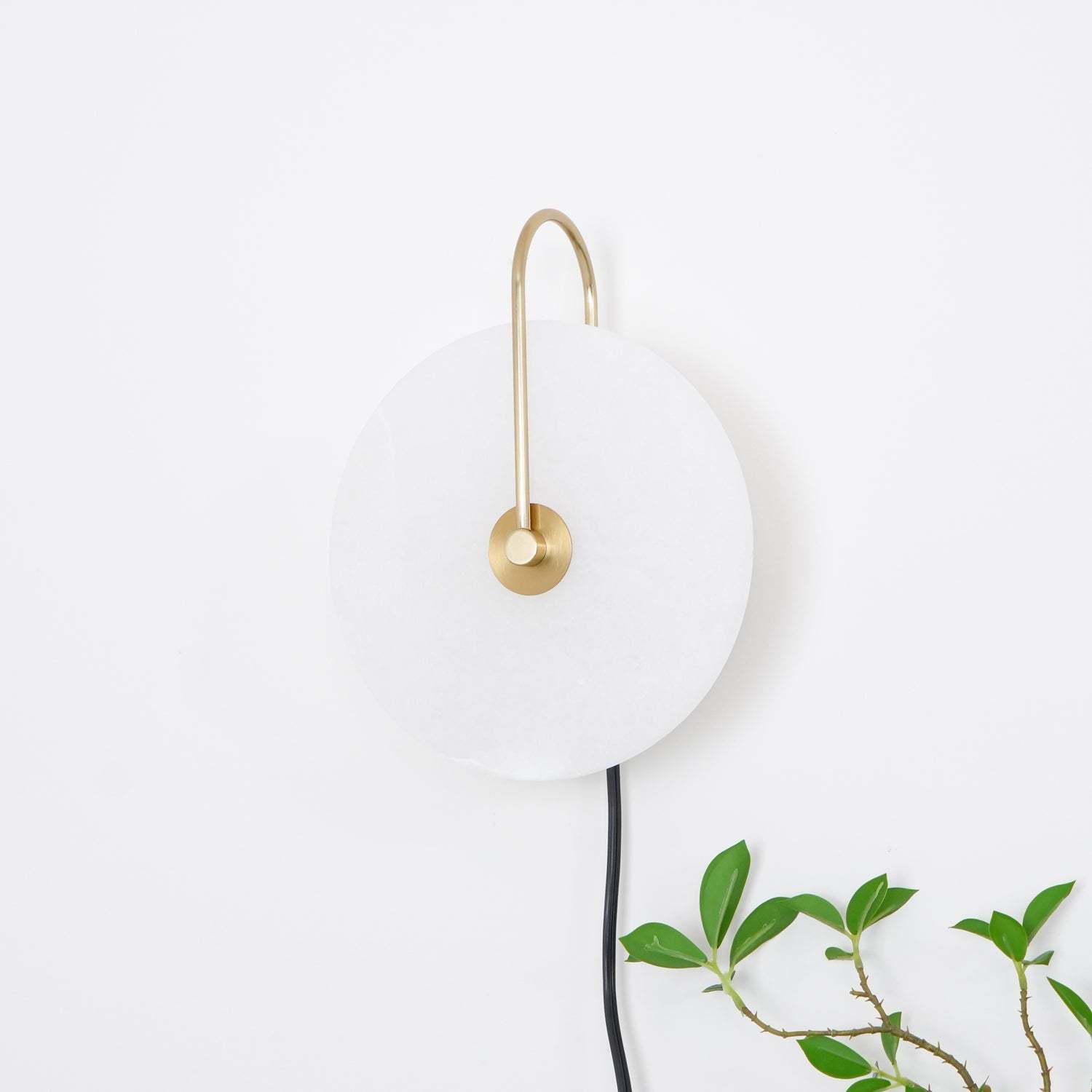 Dune Alabaster LED Plug-In Wall Light