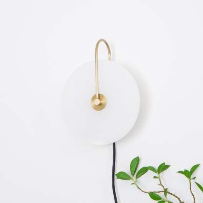 Dune Alabaster LED Plug-In Wall Light