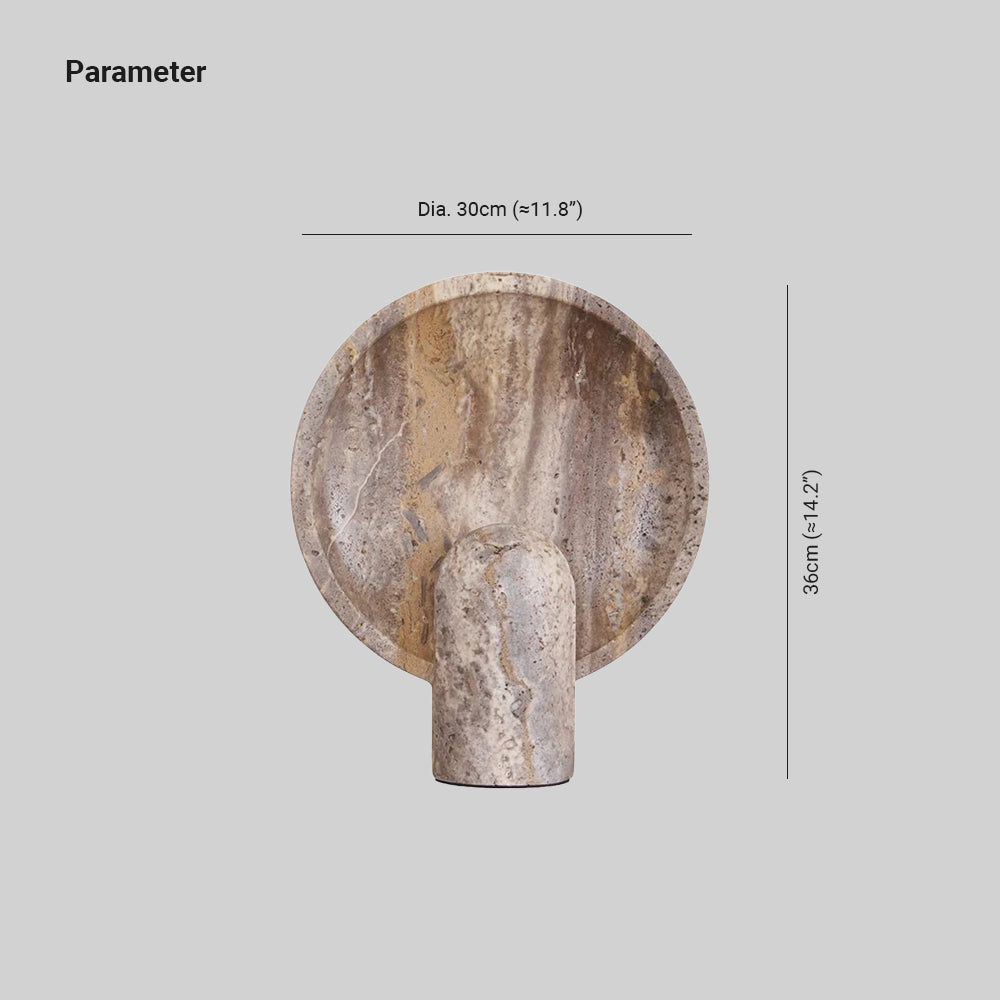 Dune Travertine Stone Table Lamp