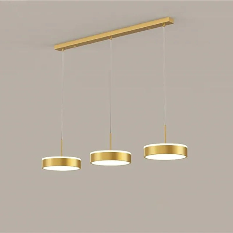 Raheel Simple Círcula Metal/Acrílico Lámpara Colgante Negra/Oro
