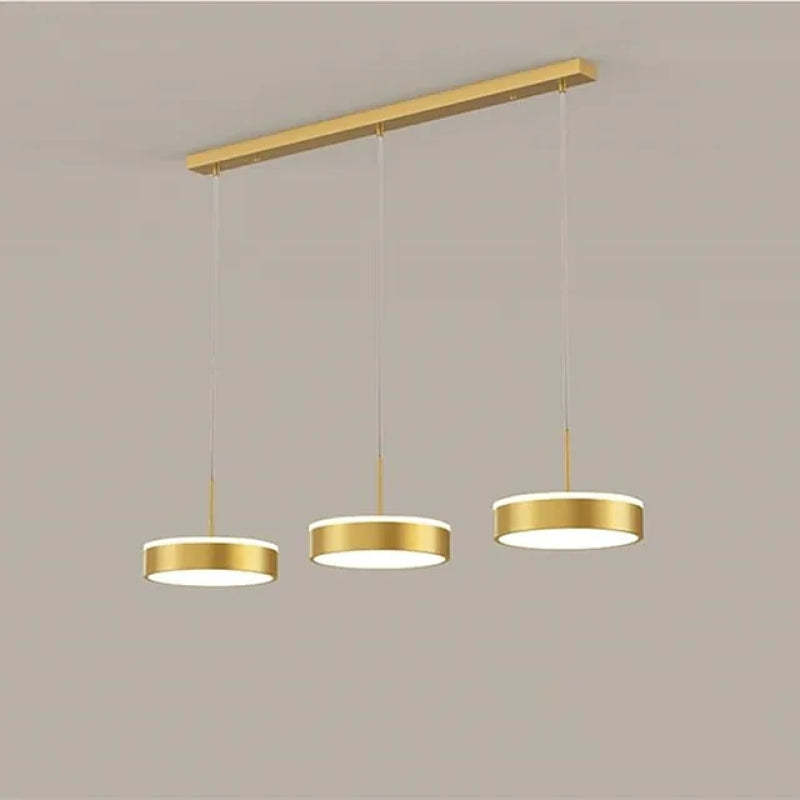 Raheel Simple Círcula Metal/Acrílico Lámpara Colgante Negra/Oro