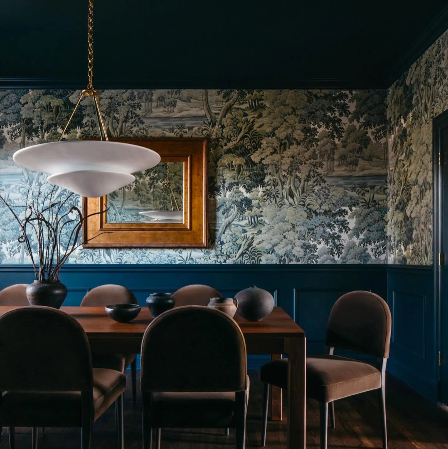Retro Plaster Brass Chandelier