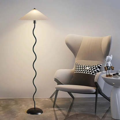 Retro Squiggle Metal Floor Lamp