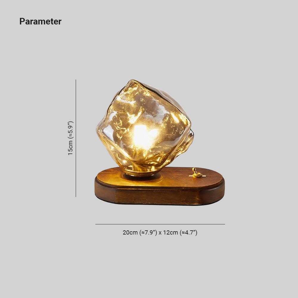 Verona Ice Stone Glass Table Lamp